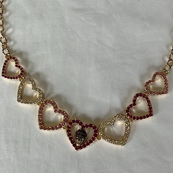 Kurt Geiger London Eagle Heart Crystal Necklace gold Romantic NEW - Picture 6 of 11